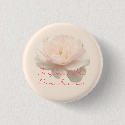 Badge Rond 2,50 Cm Plaque rose blanche et rose (Devant)