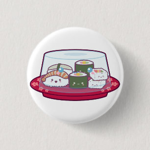 Badge Rond 2,50 Cm Plat de sushi de Kawaii