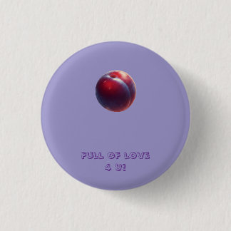 Badge Rond 2,50 Cm Plum Valentines