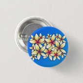 Badge Rond 2,50 Cm Plumeria hawaïen (Devant & derrière)