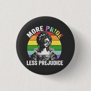 Badge Rond 2,50 Cm Plus de fierté moins de préjugé LGBT Mois Gay prid