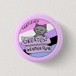 Badge Rond 2,50 Cm Plus grand Genderfluid