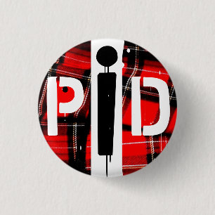 BADGE ROND 2,50 CM POÈTES DANS LE BOUTON DE PLAID DE DÉTRESSE