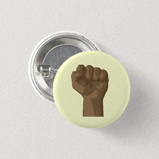 Badge Rond 2,50 Cm Poing noir augmenté (Devant & derrière)