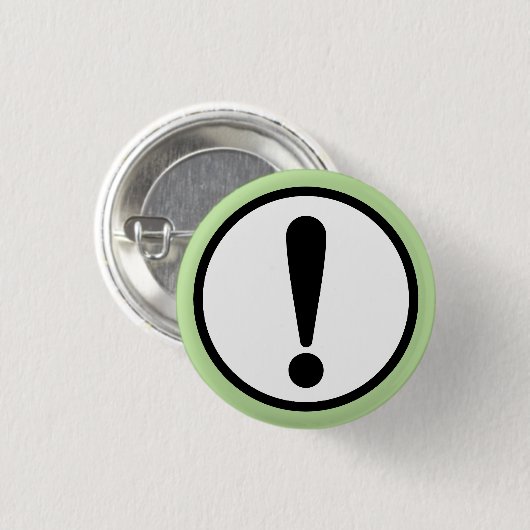 Badge Rond 2,50 Cm Point d'exclamation (Devant & derrière)