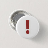 Badge Rond 2,50 Cm Point d'exclamation rouge (Devant & derrière)