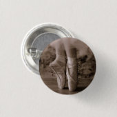 Badge Rond 2,50 Cm Pointe chausse la sépia (Devant & derrière)