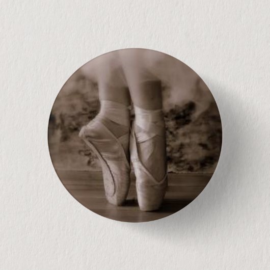 Badge Rond 2,50 Cm Pointe chausse la sépia (Devant)