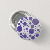 Badge Rond 2,50 Cm Pointe Polka Smear Blueberry (Devant & derrière)