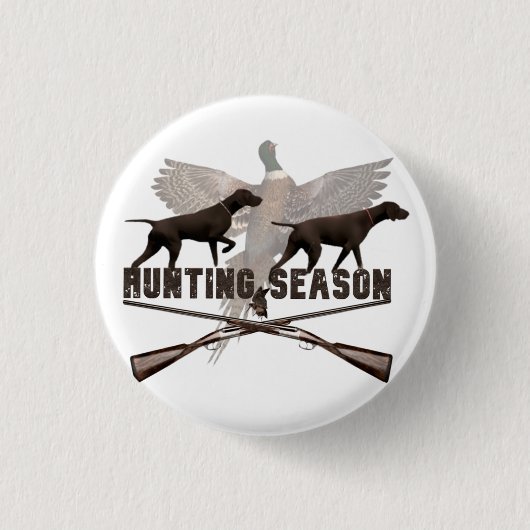 Badge Rond 2,50 Cm Pointeur à poils courts allemand, kurzhaar, poteau (Devant)