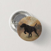 Badge Rond 2,50 Cm Pointeur allemand à cheveux courts prêt à chasser (Devant & derrière)