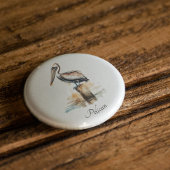Badge Rond 2,50 Cm Poise du Pélican