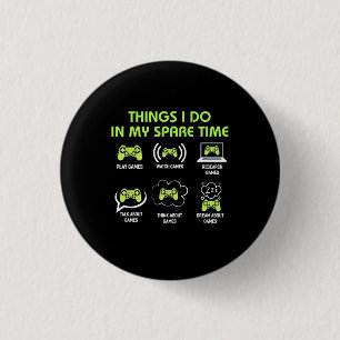 Badge Rond 2,50 Cm Poison gamer Things Gamer Do In My Spare Time