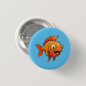 Badge Rond 2,50 Cm Poisson d'or (Devant & derrière)