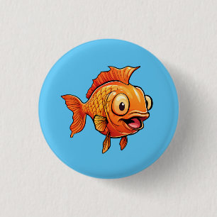 Badge Rond 2,50 Cm Poisson d'or