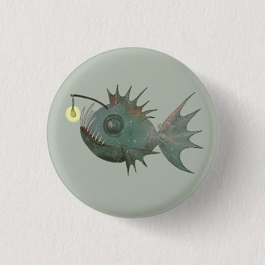 Badge Rond 2,50 Cm Poisson-pêcheur (Devant)