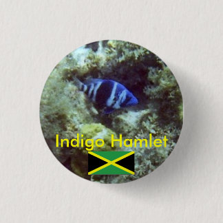 Badge Rond 2,50 Cm Poissons mignons, indigo Hamlet, Jamaïque