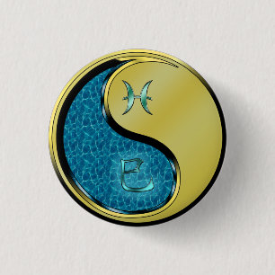 Badge Rond 2,50 Cm Poissons & Serpent Métal