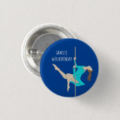 Badge Rond 2,50 Cm Pole Fitness (Devant & derrière)