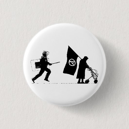 Badge Rond 2,50 Cm Police et Granny (Devant)