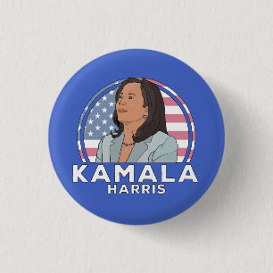 Badge Rond 2,50 Cm Politique Kamala Harris