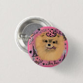 Badge Rond 2,50 Cm Poméranien (Devant & derrière)