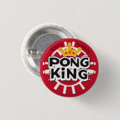 Badge Rond 2,50 Cm Pong King Red (Devant & derrière)