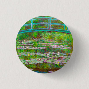 Badge Rond 2,50 Cm Pont japonais Monet et nappes d'eau