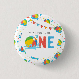 Badge Rond 2,50 Cm Pool Party Anniversaire Décor Fournitures