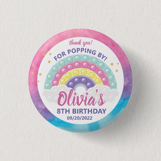 Badge Rond 2,50 Cm Pop It Fidget fête d'anniversaire (Devant)