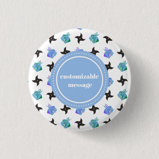 Badge Rond 2,50 Cm Pop Ninja Throwing Star (Devant)