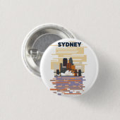 Badge Rond 2,50 Cm Port de Sydney (Devant & derrière)