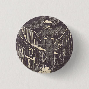 Badge Rond 2,50 Cm Porte de Michel dans la tour médiévale de Bratisla