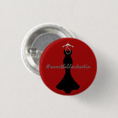 Badge Rond 2,50 Cm Portez le satin noir (Devant & derrière)