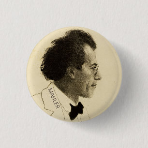 Badge Rond 2,50 Cm Portrait de Gustav Mahler (1902)