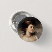 Badge Rond 2,50 Cm Portrait de la Dame française (Devant & derrière)