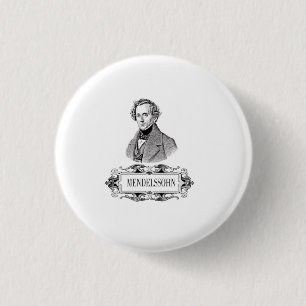 BADGE ROND 2,50 CM PORTRAIT DE MENDELSSOHN