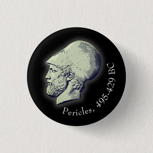 Badge Rond 2,50 Cm Portrait de Pericles (Devant)