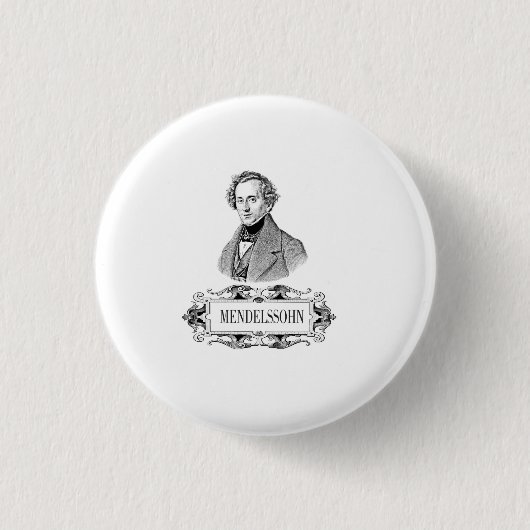 BADGE ROND 2,50 CM PORTRAIT MENDELSSOHN (Devant)