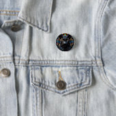 Badge Rond 2,50 Cm Portrait noir (En situation)