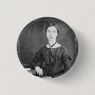 Badge Rond 2,50 Cm Portrait noir et blanc d'Emily Dickinson