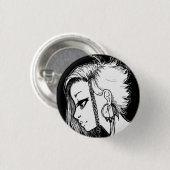 Badge Rond 2,50 Cm Portraits d'encre (Panya) (Devant & derrière)