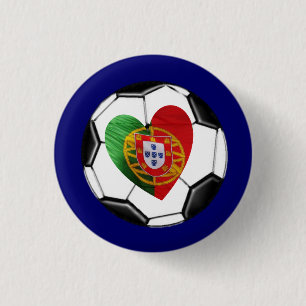 Badge Rond 2,50 Cm Portugais : drapeau et coeur