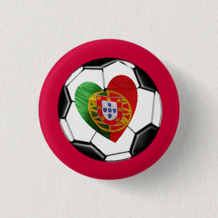 Badge Rond 2,50 Cm Portugais : drapeau et coeur