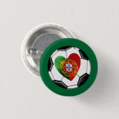 Badge Rond 2,50 Cm Portugais : drapeau et coeur (Devant & derrière)