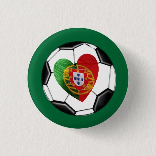 Badge Rond 2,50 Cm Portugais : drapeau et coeur (Devant)