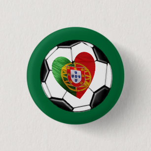 Badge Rond 2,50 Cm Portugais : drapeau et coeur