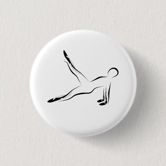 Badge Rond 2,50 Cm Pose de Pilates (Devant)