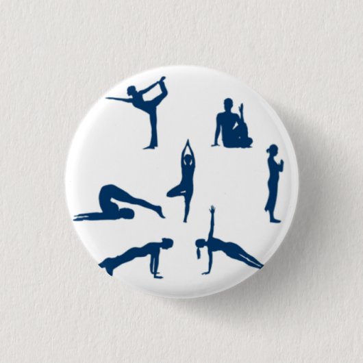Badge Rond 2,50 Cm Poses de yoga (Devant)