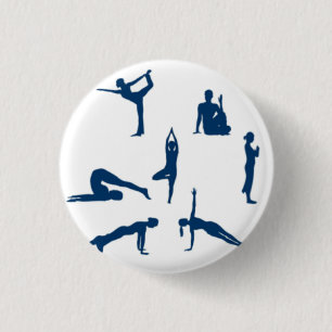Badge Rond 2,50 Cm Poses de yoga